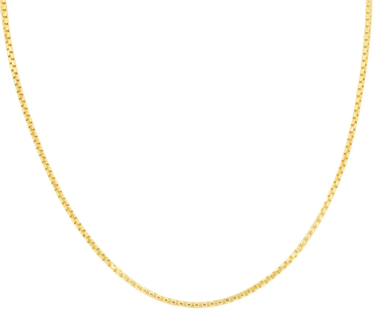 10k Yellow Gold 0.70cttw 3D Hamzah Hand Pendant and 1.5mm Venetian Box Chain Bundle 18" 20” 22” 24”