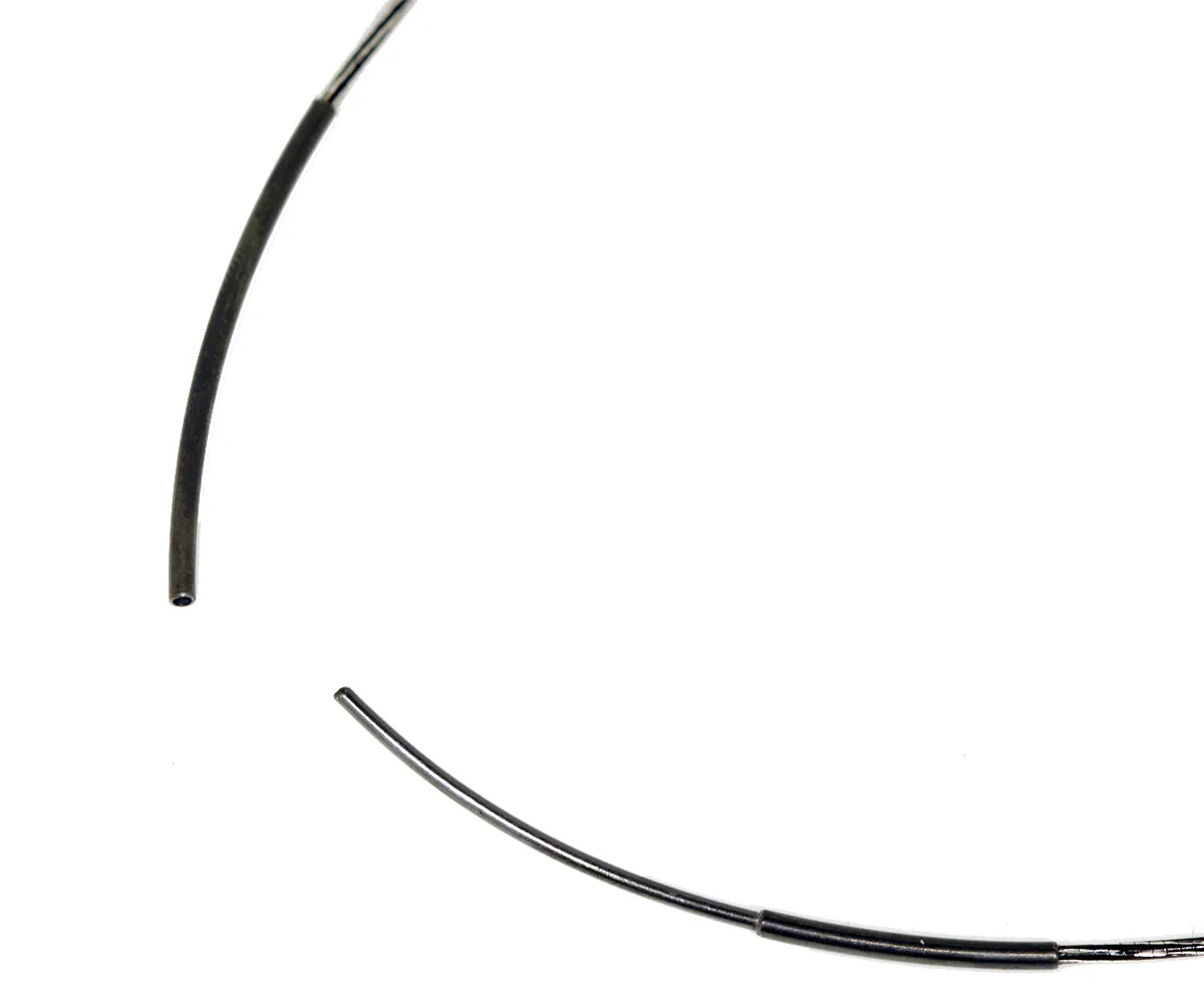 1.25mm Omega Black Rhodium Slide Clasp Chain