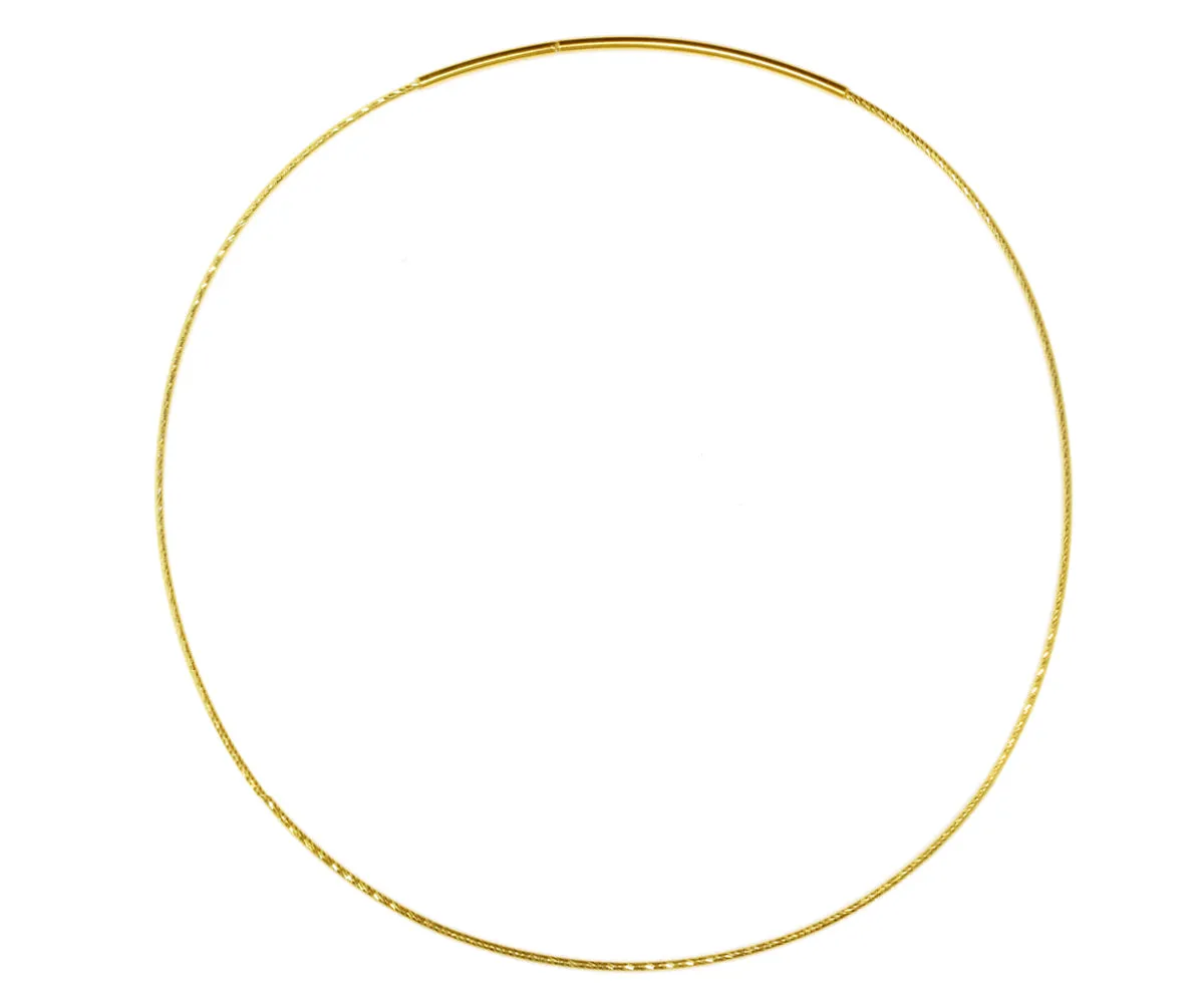 1.25mm Omega Gold Slide Clasp Chain