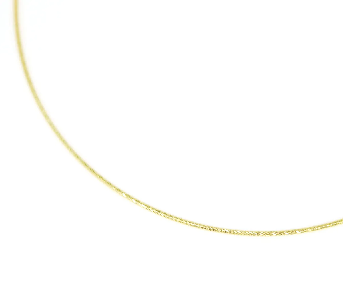 1.25mm Omega Gold Slide Clasp Chain