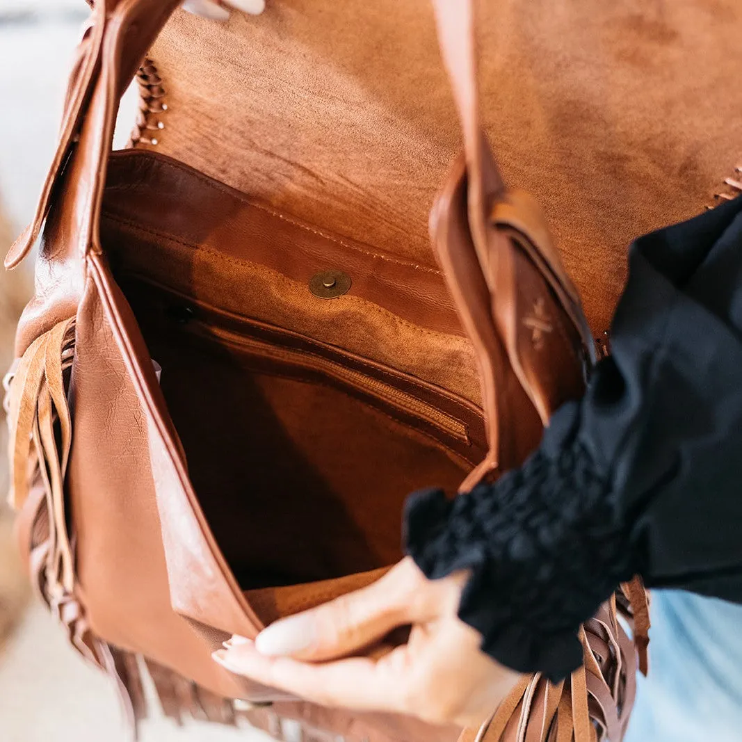 13415 Buffalo Leather Crossbody - Vintage Brown