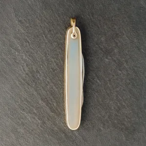 14k Gold Stainless Steel Pocket Knife Pendant