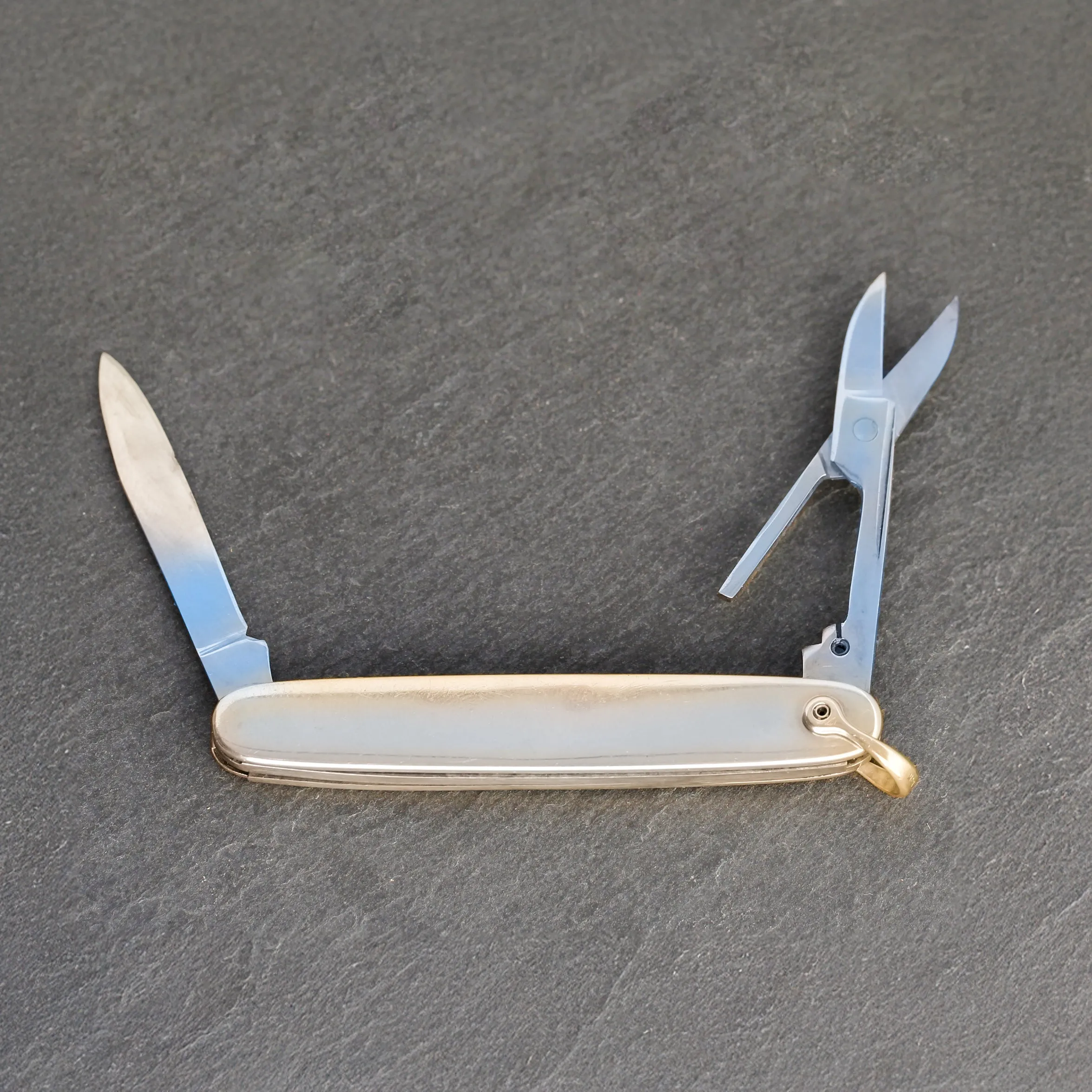 14k Gold Stainless Steel Pocket Knife Pendant