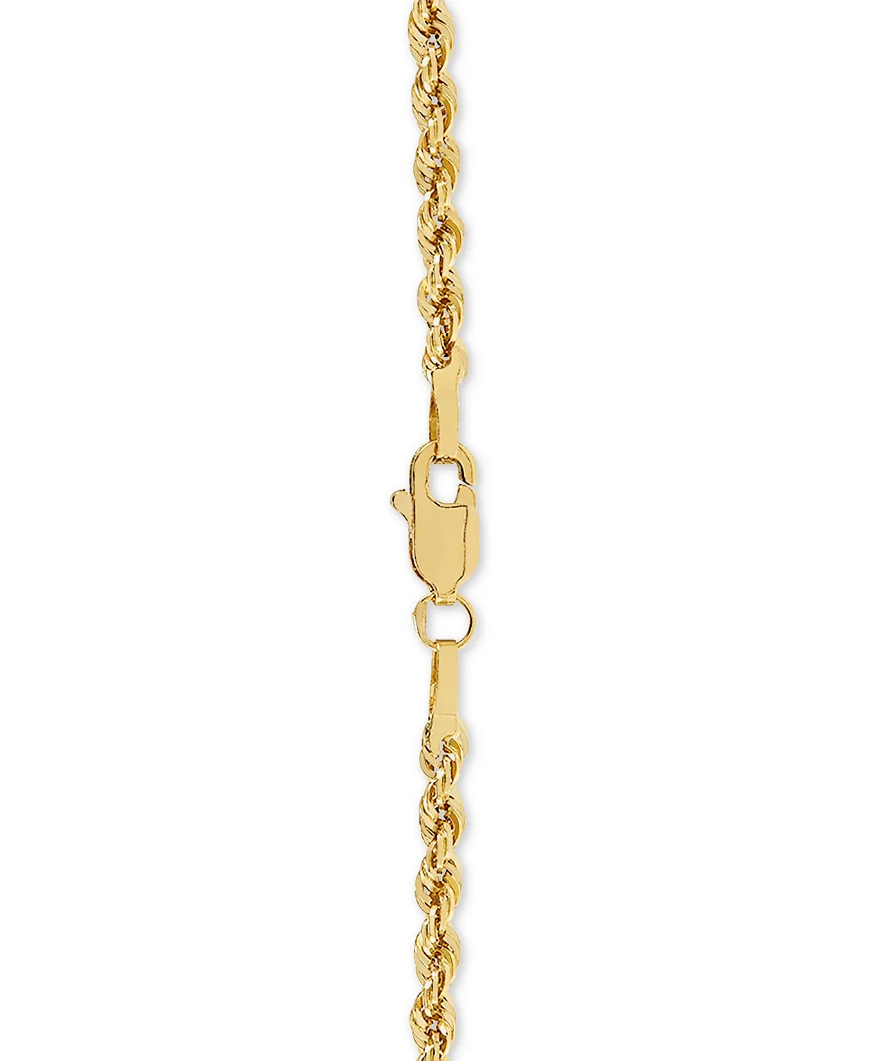 14k SOLID Gold Diamond Cut Rope Chains, 2mm width