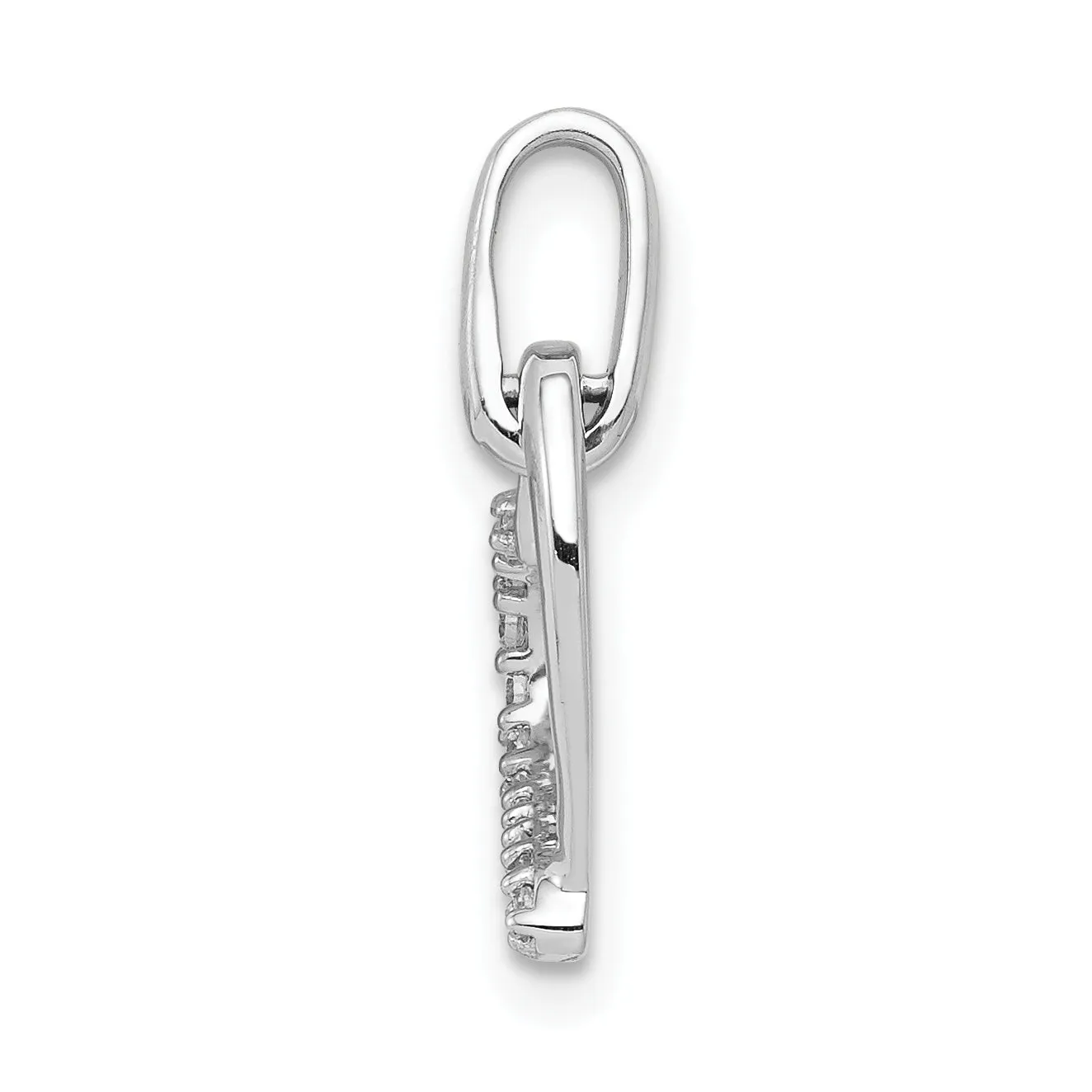 14k White Gold 1/15ct. Diamond Heart Design Pendant