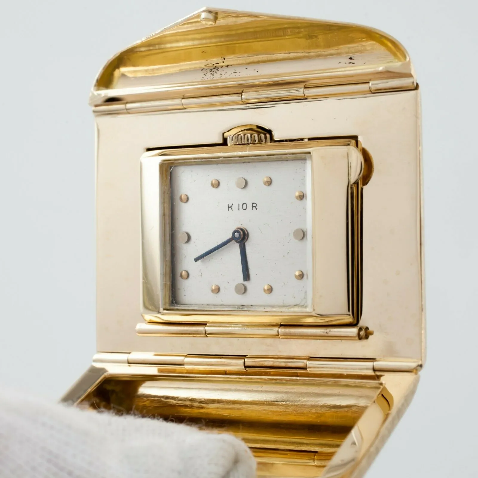 14k Yellow Gold Envelope Pocket Watch by Kior! Great Vintage Piece!