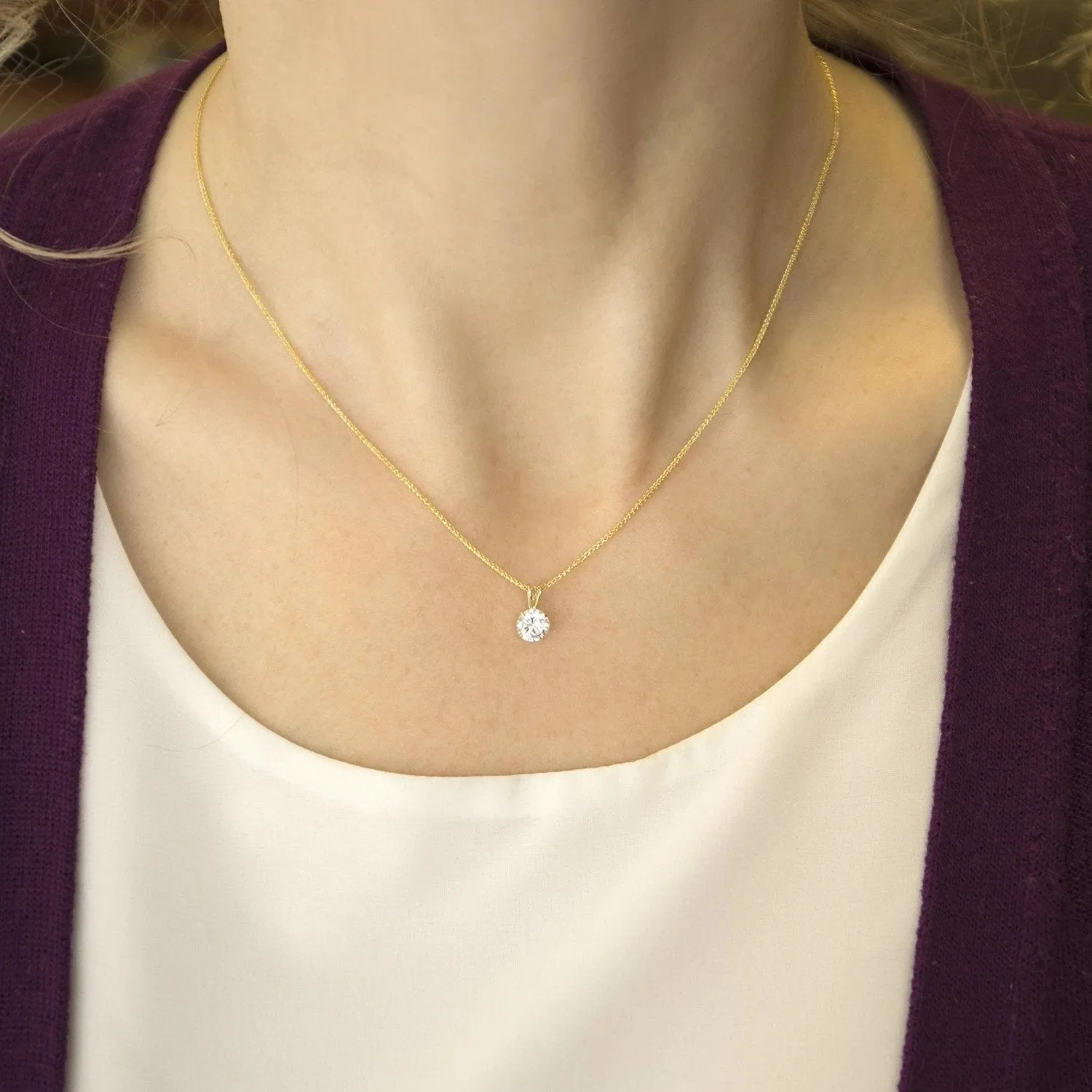 14K Yellow Gold Solid Round Wheat 1mm Diamond Cut Pendant Chain