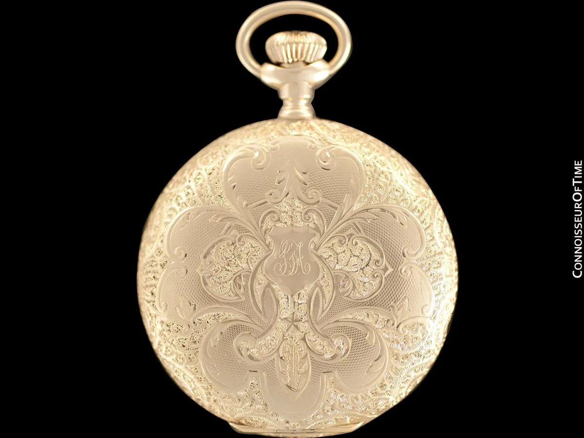 1870's E. Howard & Co. Antique 16 Size L Pocket Watch with Exceptional Fancy Dial - 14K Gold