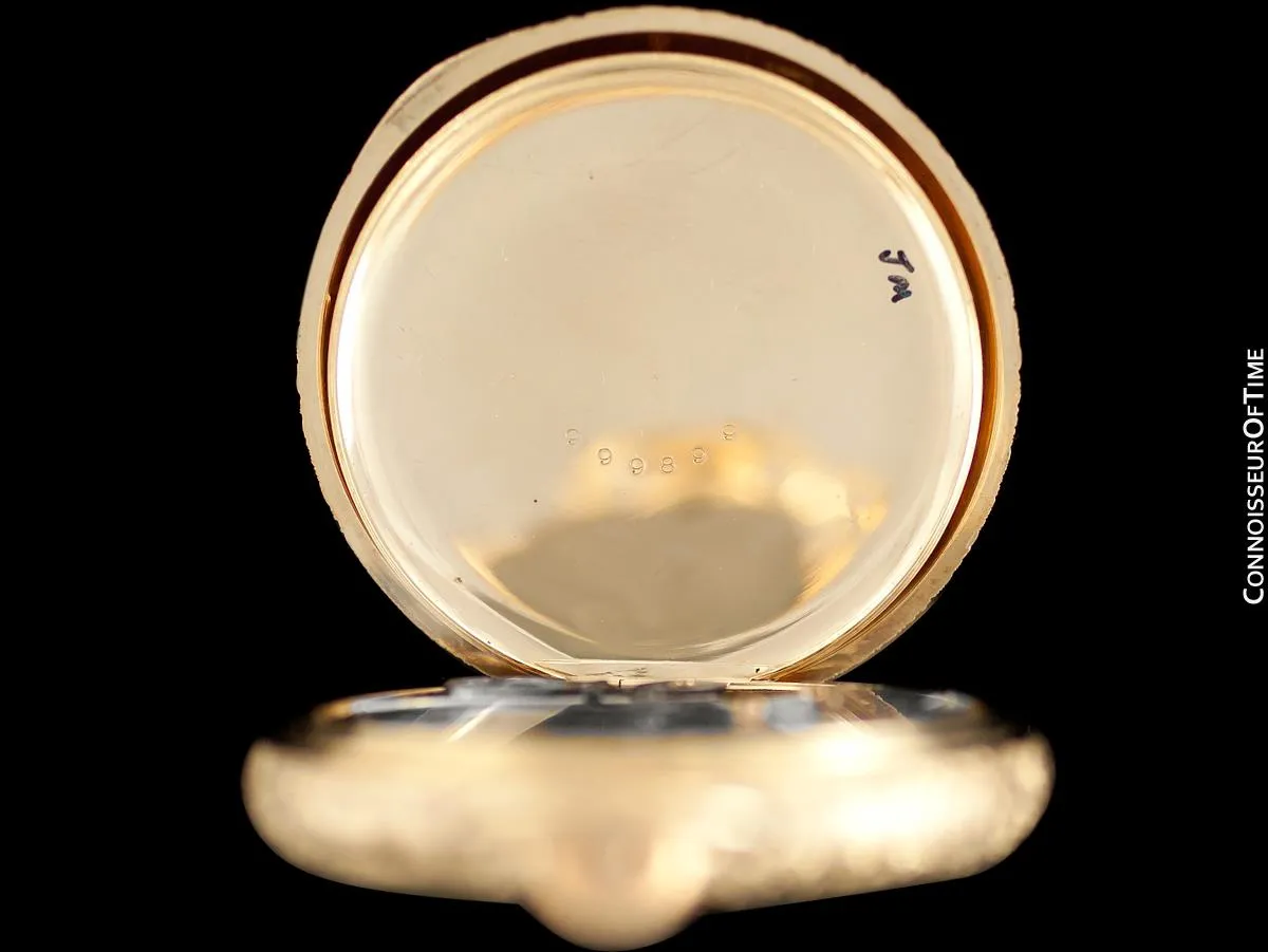 1870's E. Howard & Co. Antique 16 Size L Pocket Watch with Exceptional Fancy Dial - 14K Gold