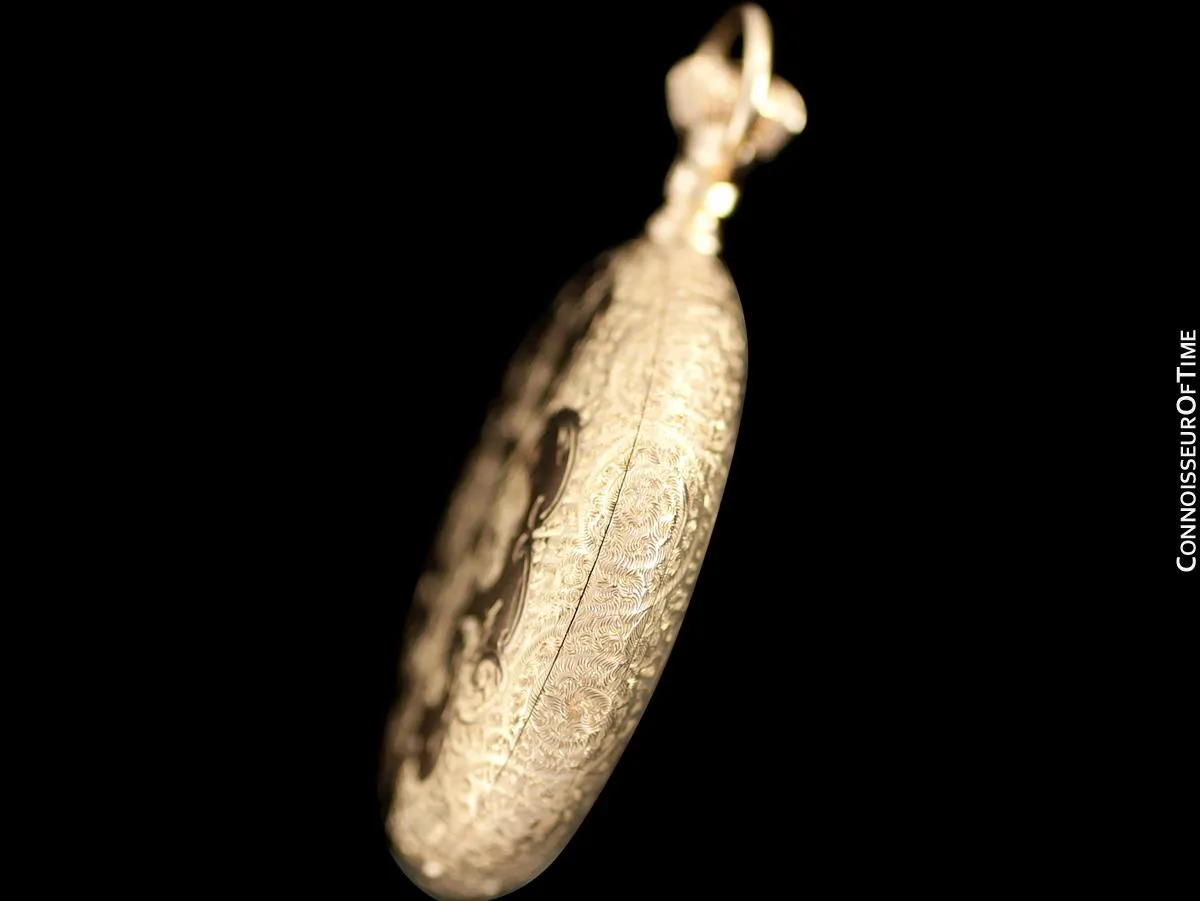 1870's E. Howard & Co. Antique 16 Size L Pocket Watch with Exceptional Fancy Dial - 14K Gold