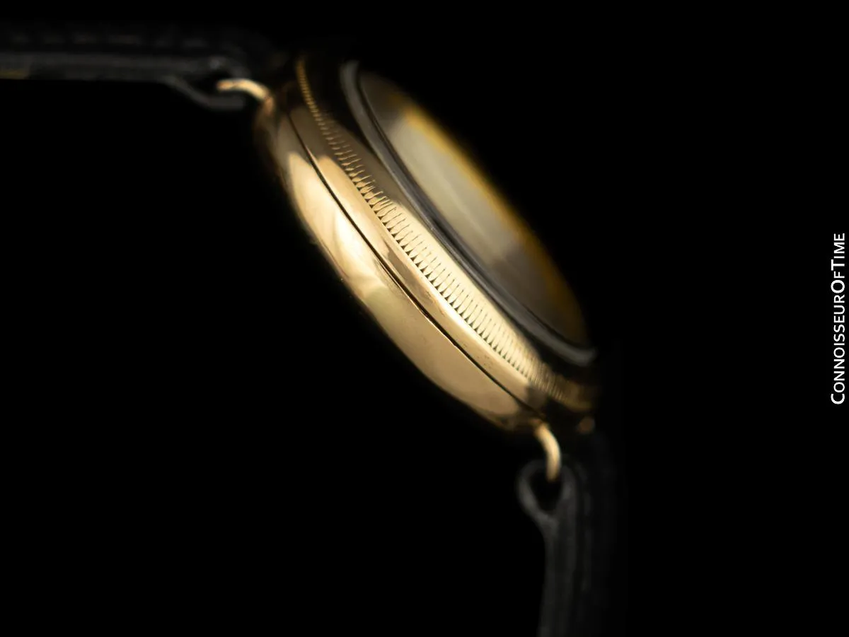1918 Rolex Semi-Hermetic Pre-Oyster Vintage Mens 9K Gold Watch - Very Rare