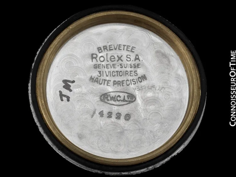 1942 Rolex Speedking Vintage Mens Midsize "Boys" WWII Oyster Watch - Stainless Steel