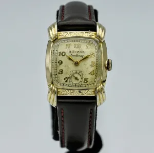 1950 BULOVA His Excellency QQ Wristwatch USA Cal 10BM 21 Jewels Vintage Watch