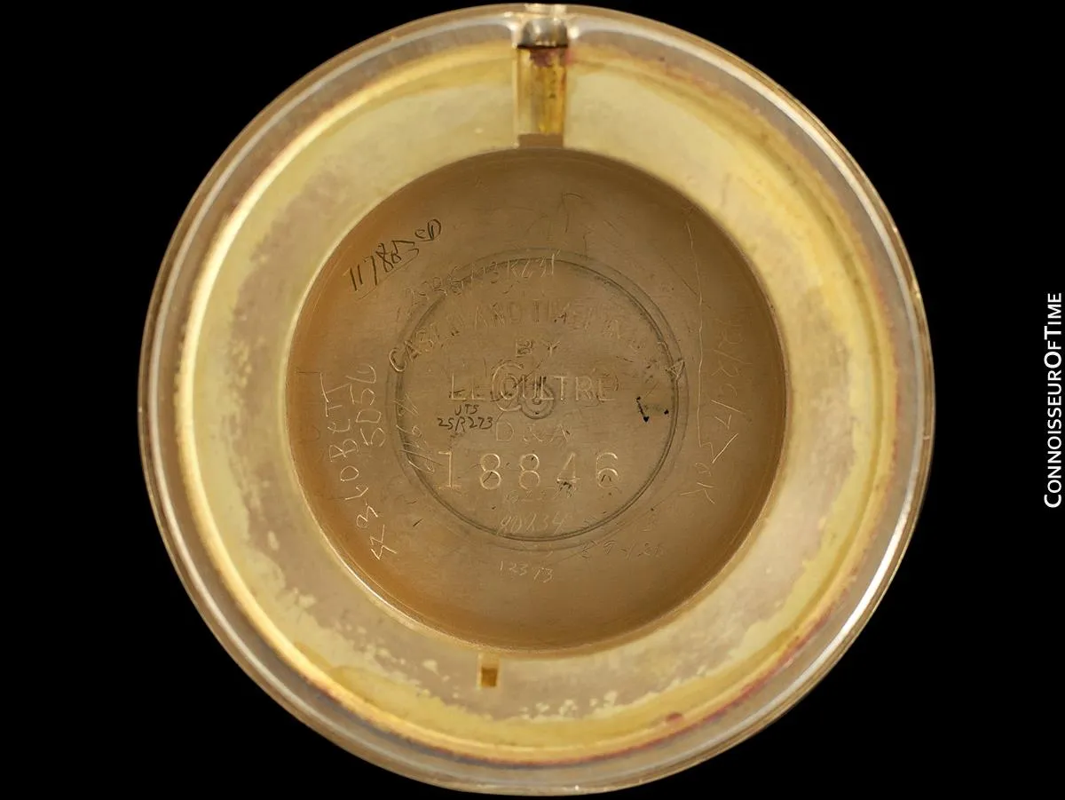 1952 Jaeger-LeCoultre Vintage Mens Watch, Automatic with Beautiful Hobnail Case - 18K Gold