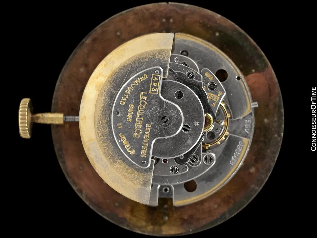 1952 Jaeger-LeCoultre Vintage Mens Watch, Automatic with Beautiful Hobnail Case - 18K Gold
