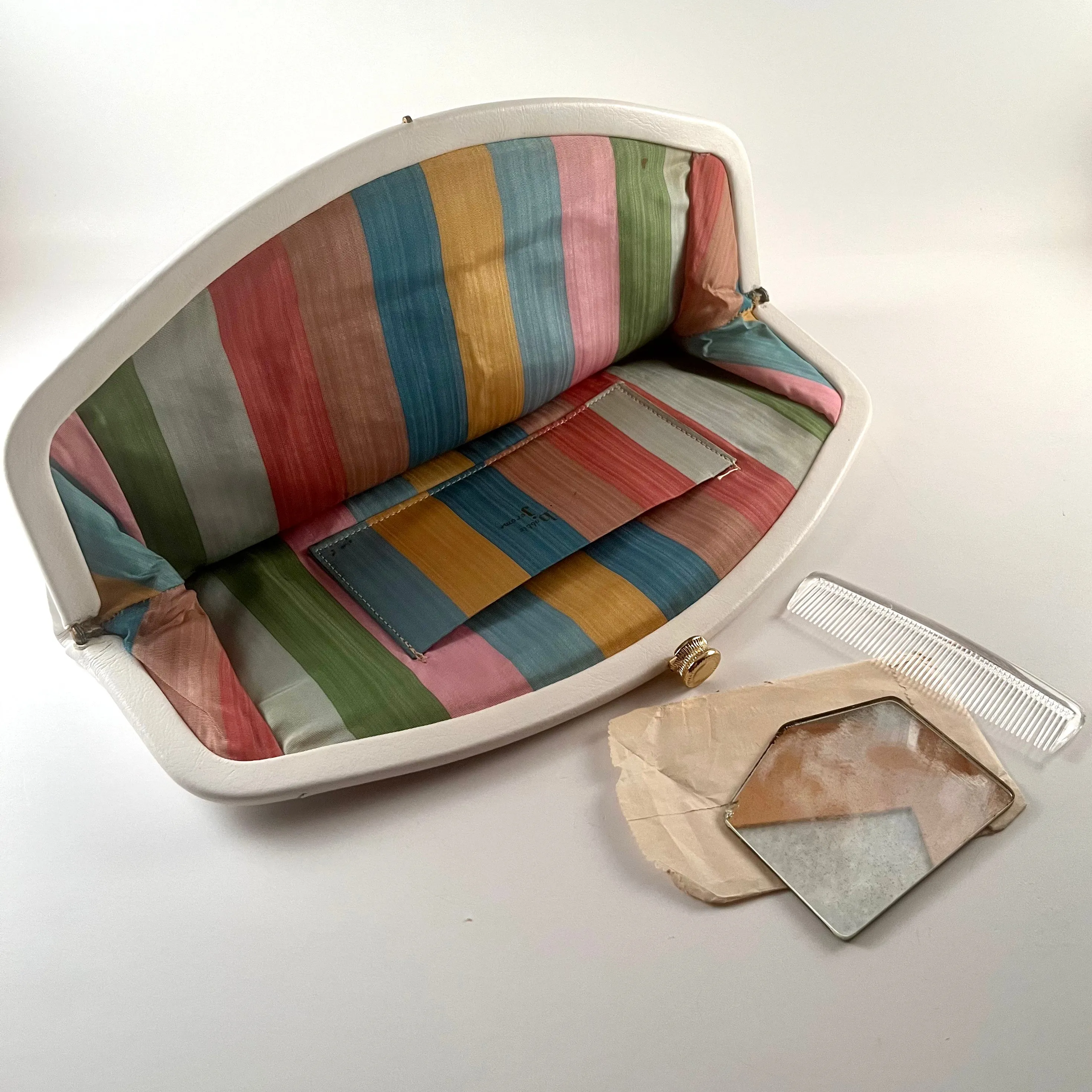 1960s Bobbi Jerome White Clutch