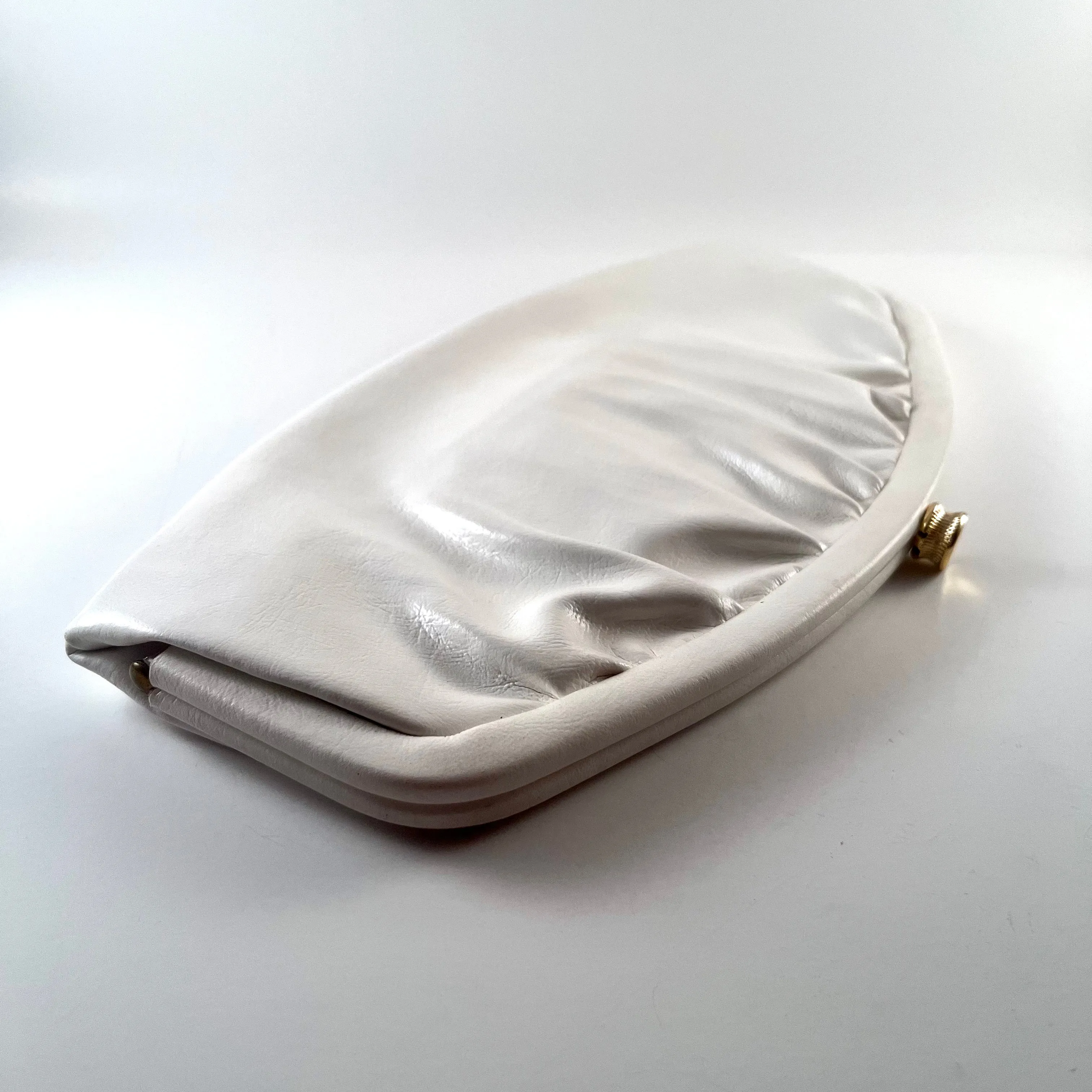 1960s Bobbi Jerome White Clutch