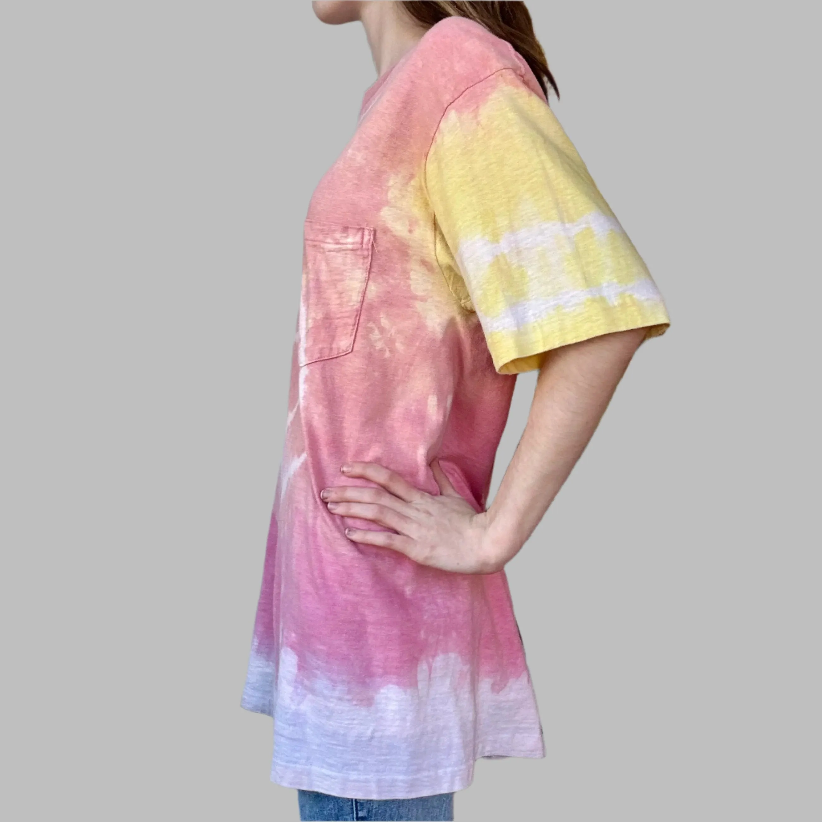 1960s B.V.D tie dye pocket tee