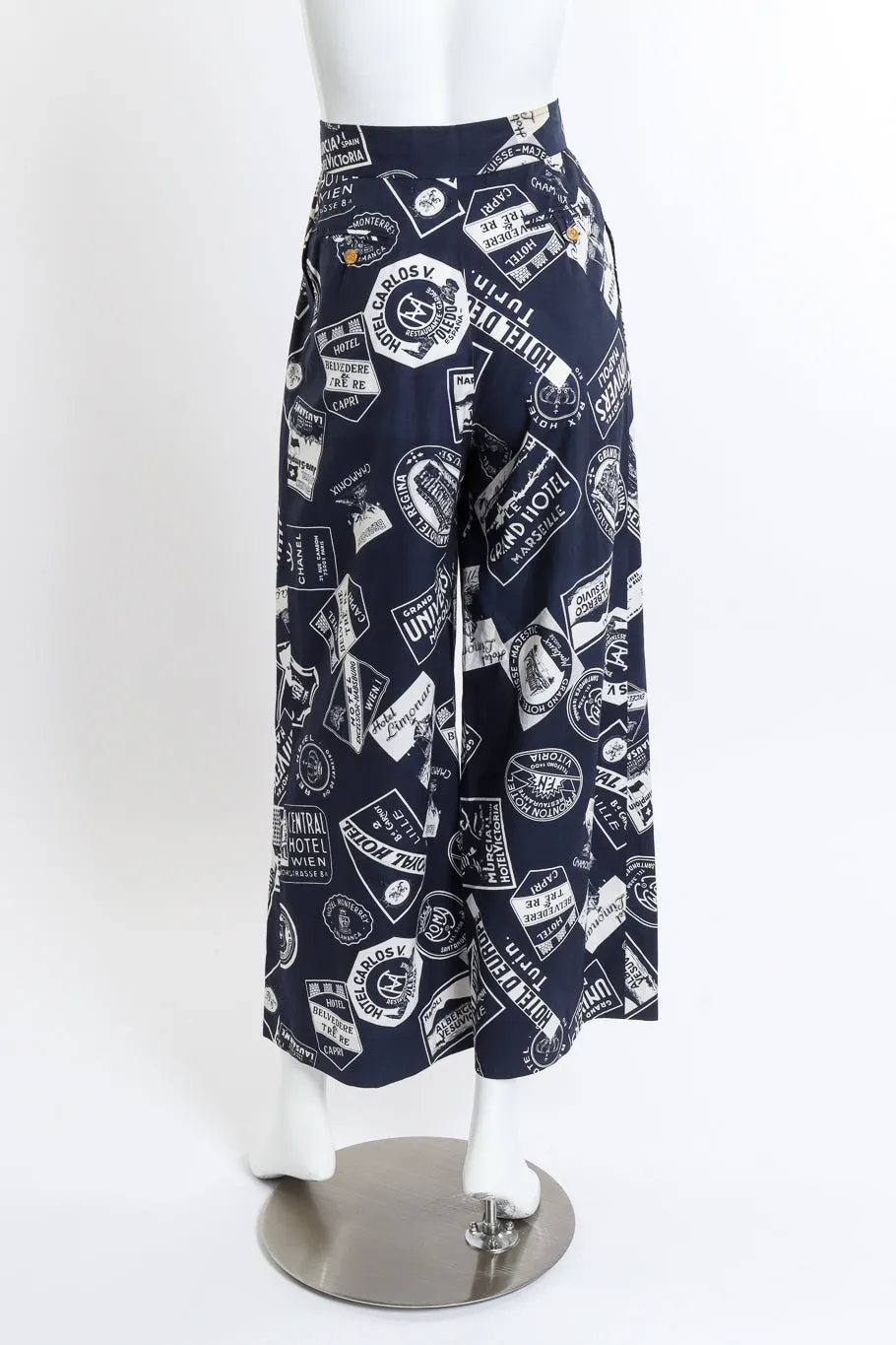 1989 S/S Grand Hotel Print Pants