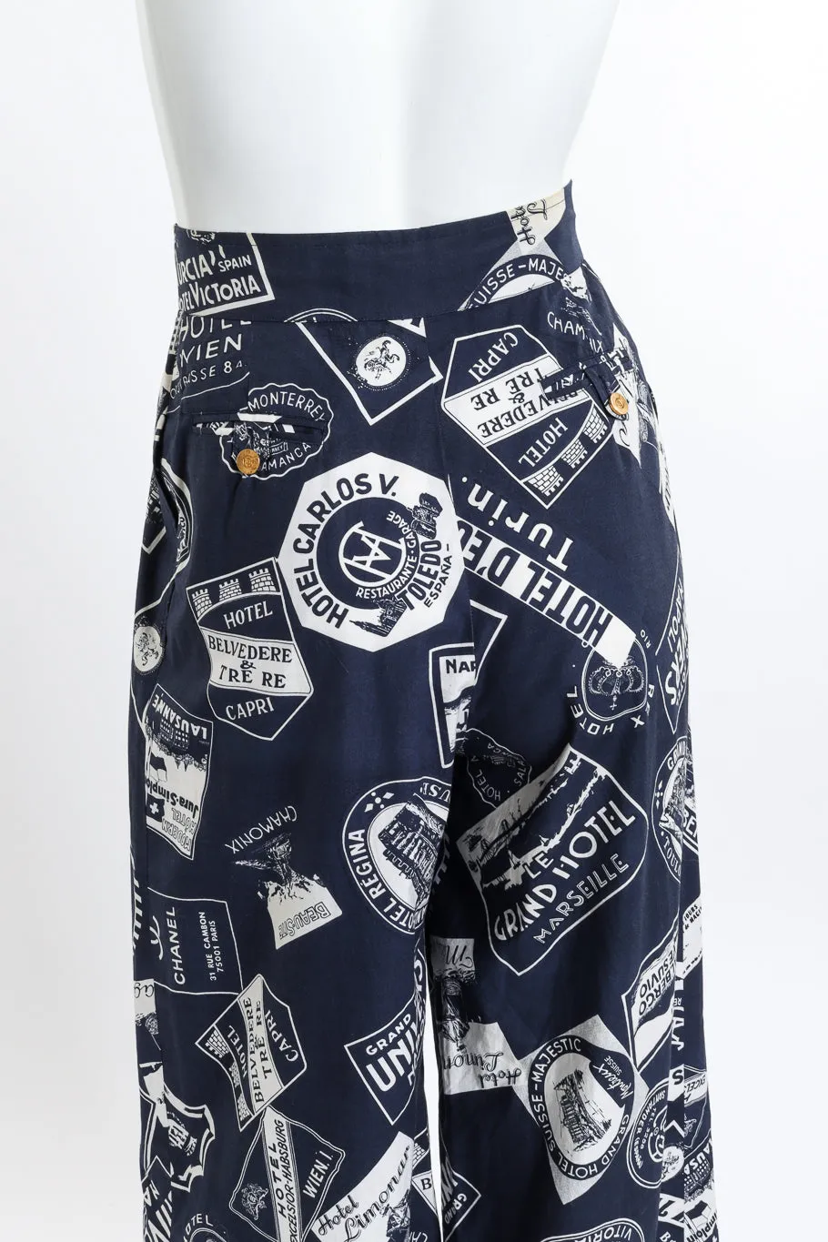 1989 S/S Grand Hotel Print Pants