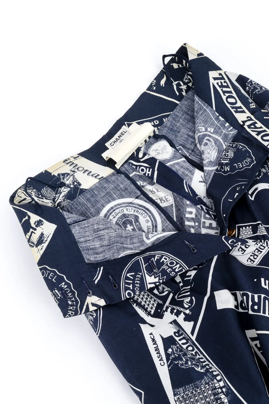 1989 S/S Grand Hotel Print Pants