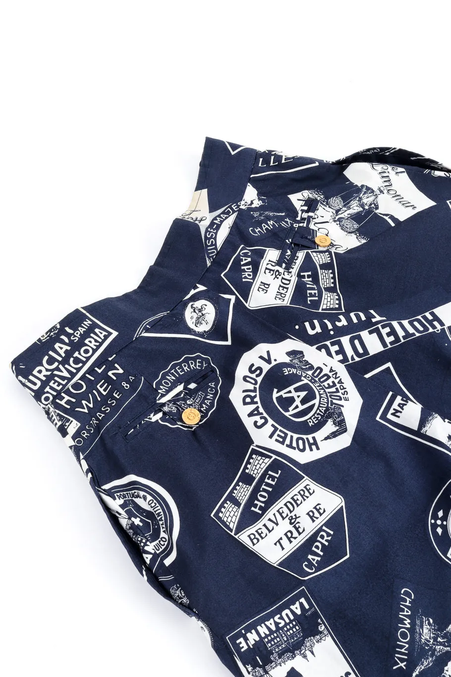 1989 S/S Grand Hotel Print Pants