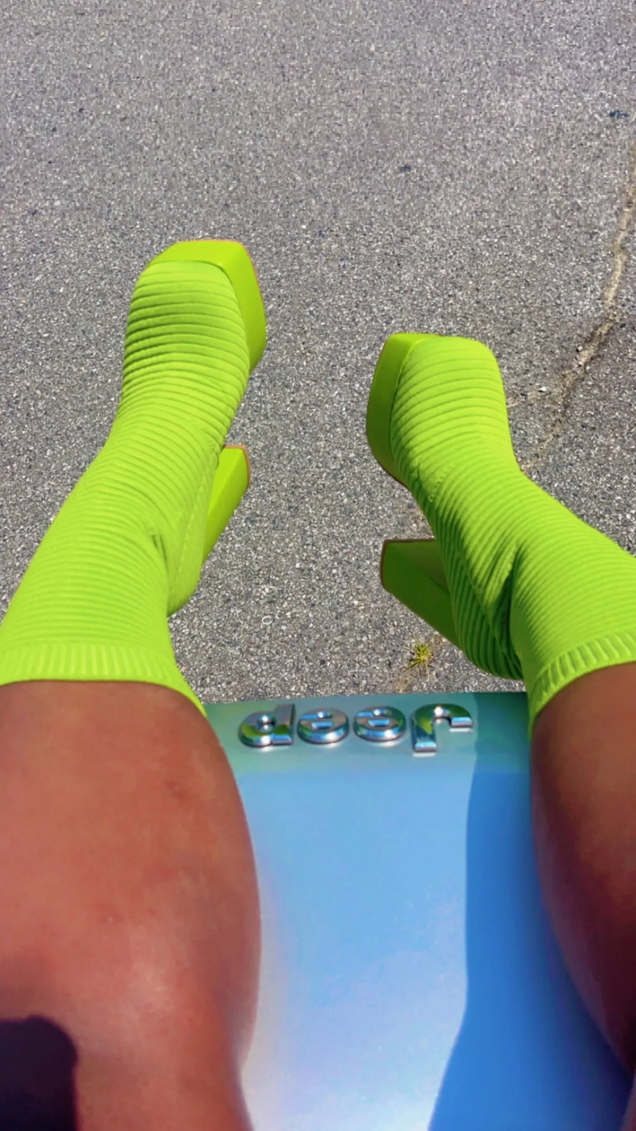 $25 SALE - Single Stack Cherry On Top Lime Green