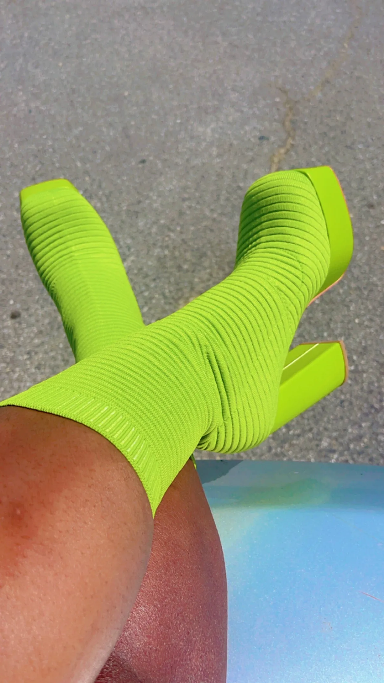 $25 SALE - Single Stack Cherry On Top Lime Green