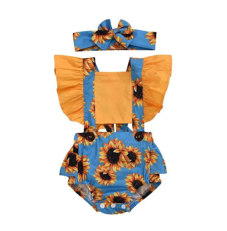 2Pcs Baby Clothes Girl Ruched Leopard Print Sleeveless Baby Rompers Jumpsuit Headband Summer Casual Baby Clothes Outfits