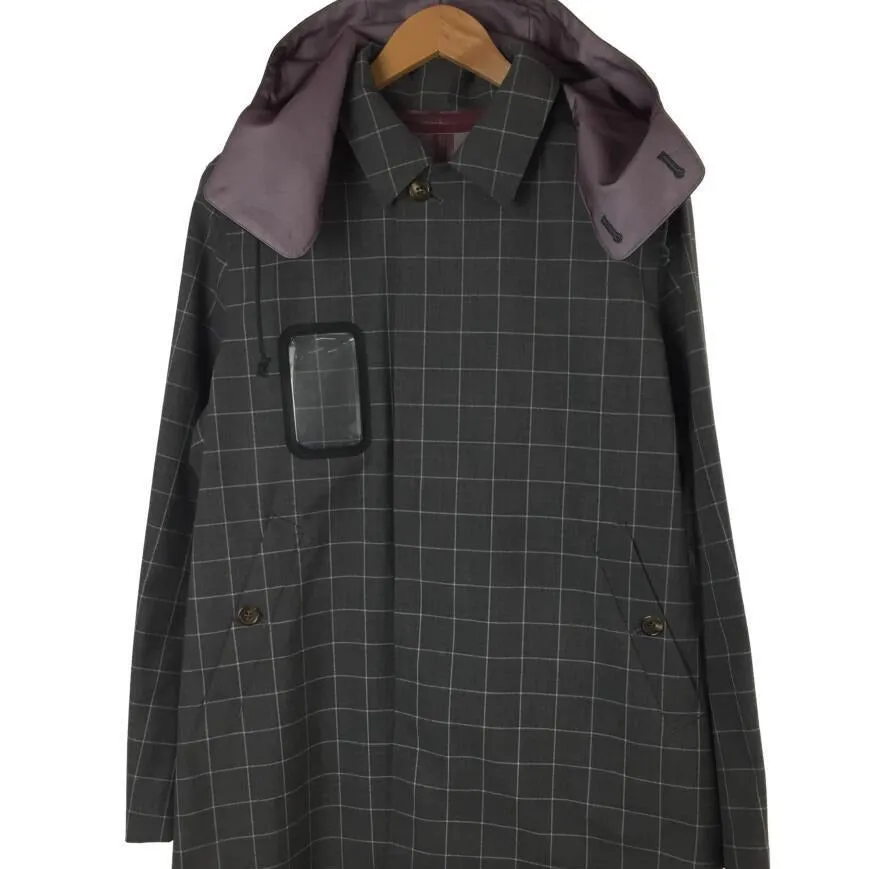 [3] UNDERCOVER 3-layer T / W Pen check ball collar coat