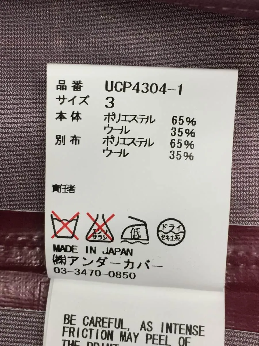 [3] UNDERCOVER 3-layer T / W Pen check ball collar coat