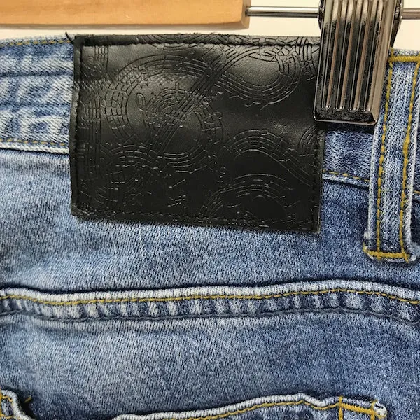 [32] Number Nine x Nano Universe Cropped Damaged Denim Jeans Indigo