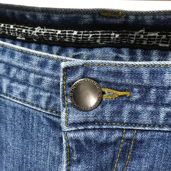 [32] Number Nine x Nano Universe Cropped Damaged Denim Jeans Indigo