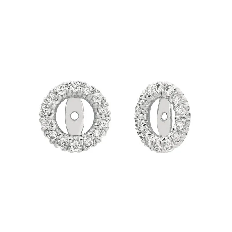 4MM DIAMOND EARRING JACKETS 14K GOLD (0.42 CTW)