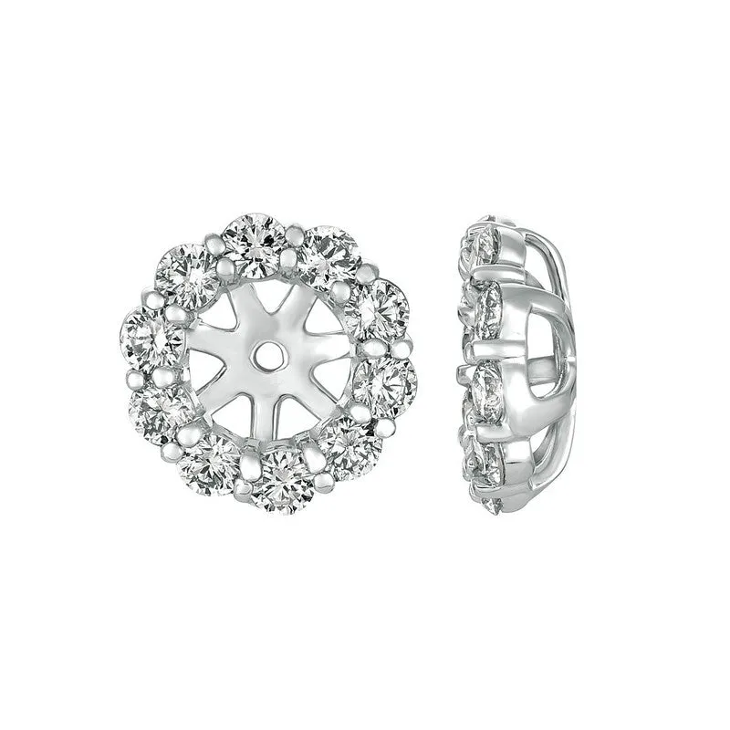 4MM DIAMOND EARRING JACKETS 14K GOLD (1.17 CTW)