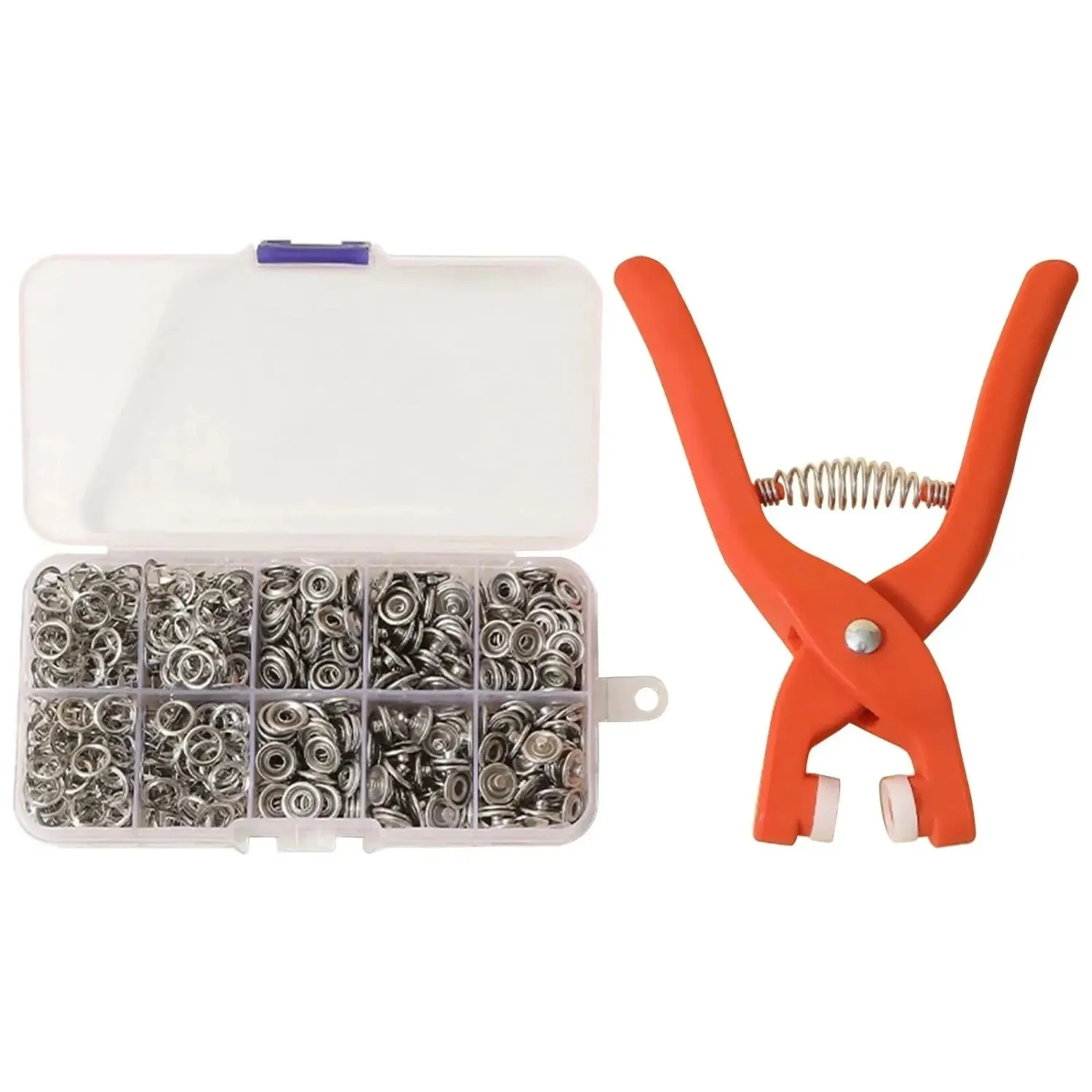 50 Sets Metal Snaps Buttons with Fastener Pliers Press Tool Kit For Sewing And Crafting DIY