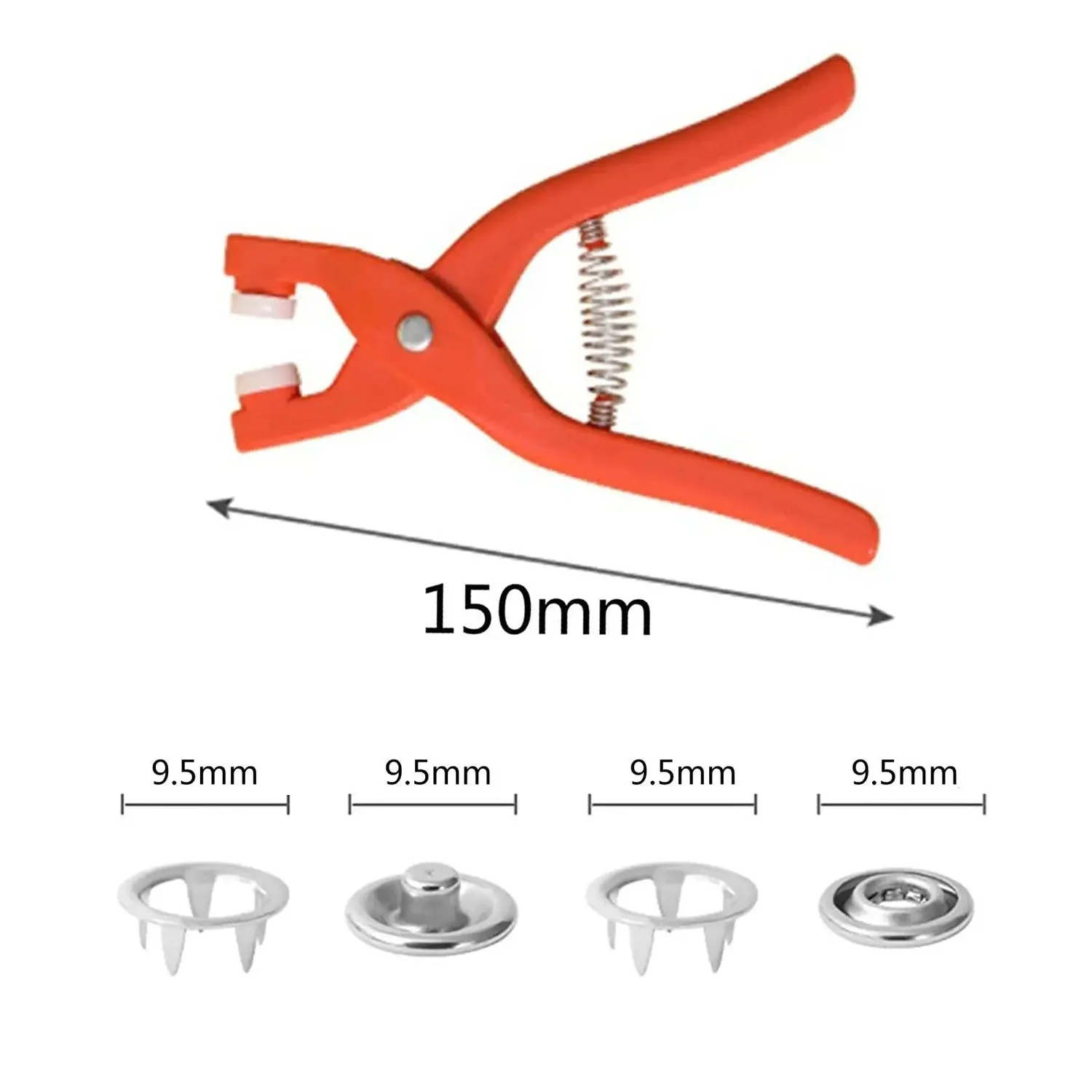 50 Sets Metal Snaps Buttons with Fastener Pliers Press Tool Kit For Sewing And Crafting DIY