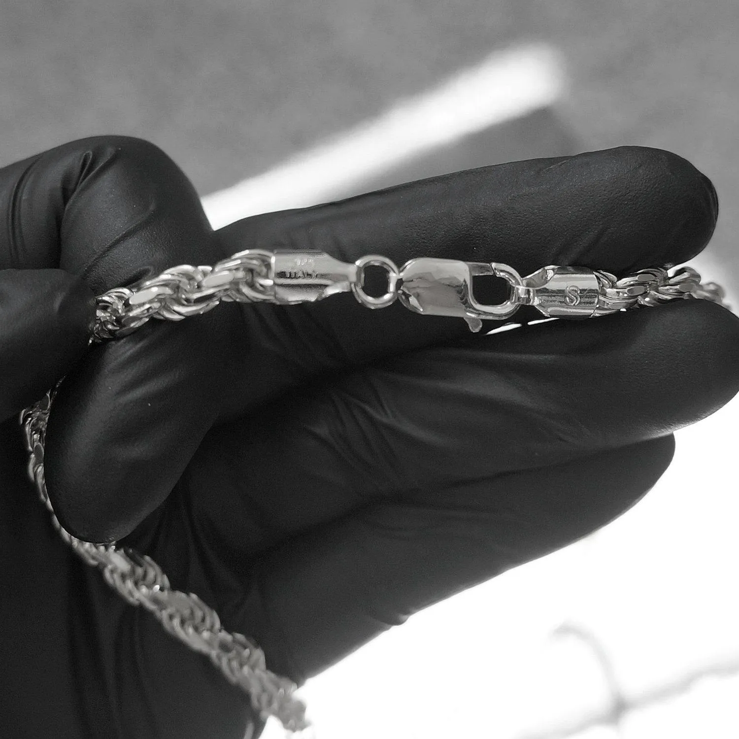 5mm Large 925 Silver Diamond Cut Rope Chain