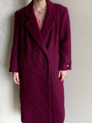 70s purple mohair coat
