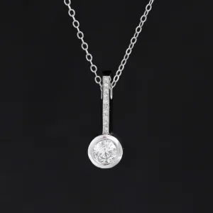.78ctw Diamond Drop Bar Pendant