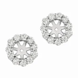 8MM DIAMOND EARRING JACKETS 14K GOLD (2.31 CTW)