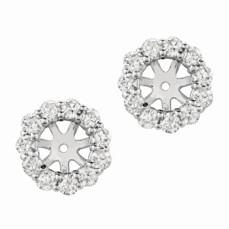 8MM DIAMOND EARRING JACKETS 14K GOLD (2.31 CTW)