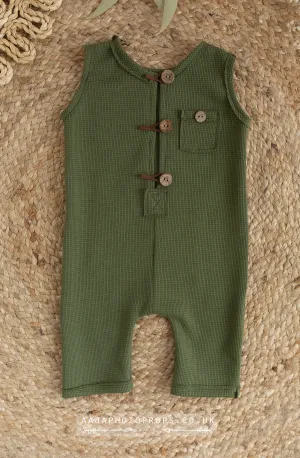 9-12 months size baby romper, green, RTS