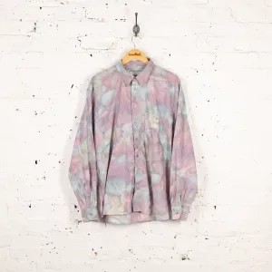90s Long Sleeve Pattern Shirt - Purple - XL