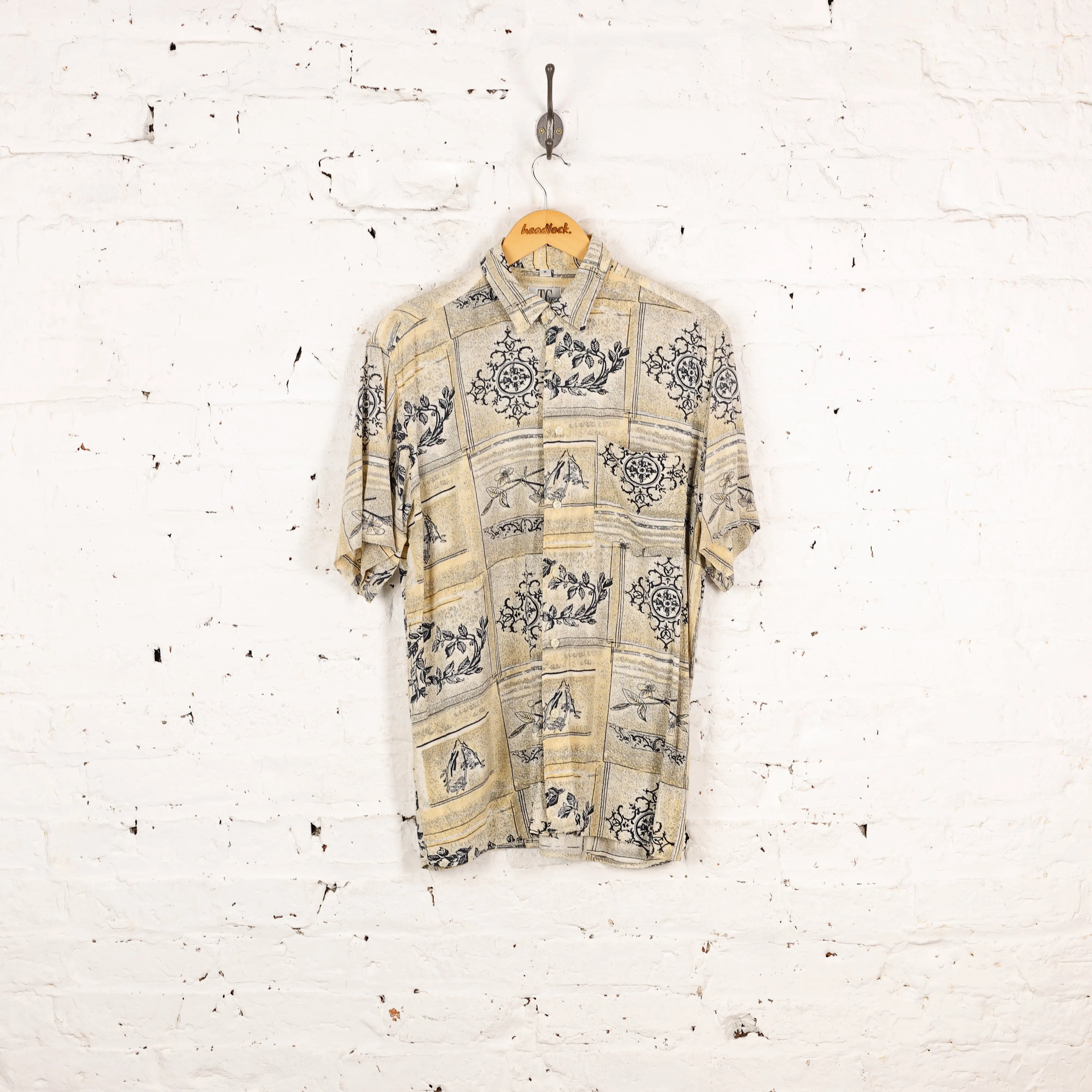 90's Patter Shirt - Beige - M