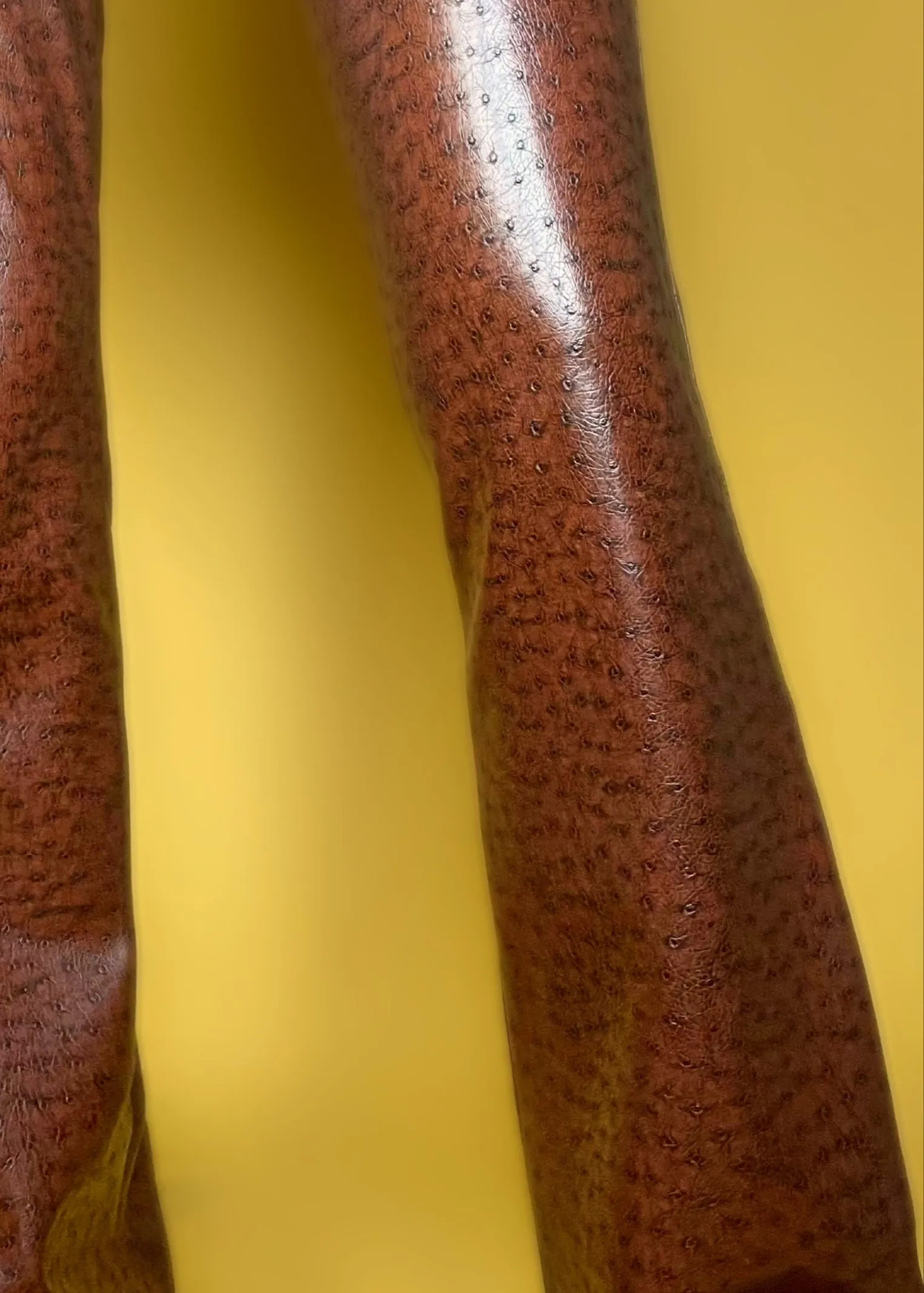90's Vintage Tark' 1 Vegan Leather Tapered Pants | Textured Espresso