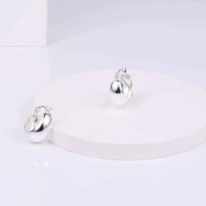 925 Sterling Silver Hoop Earrings