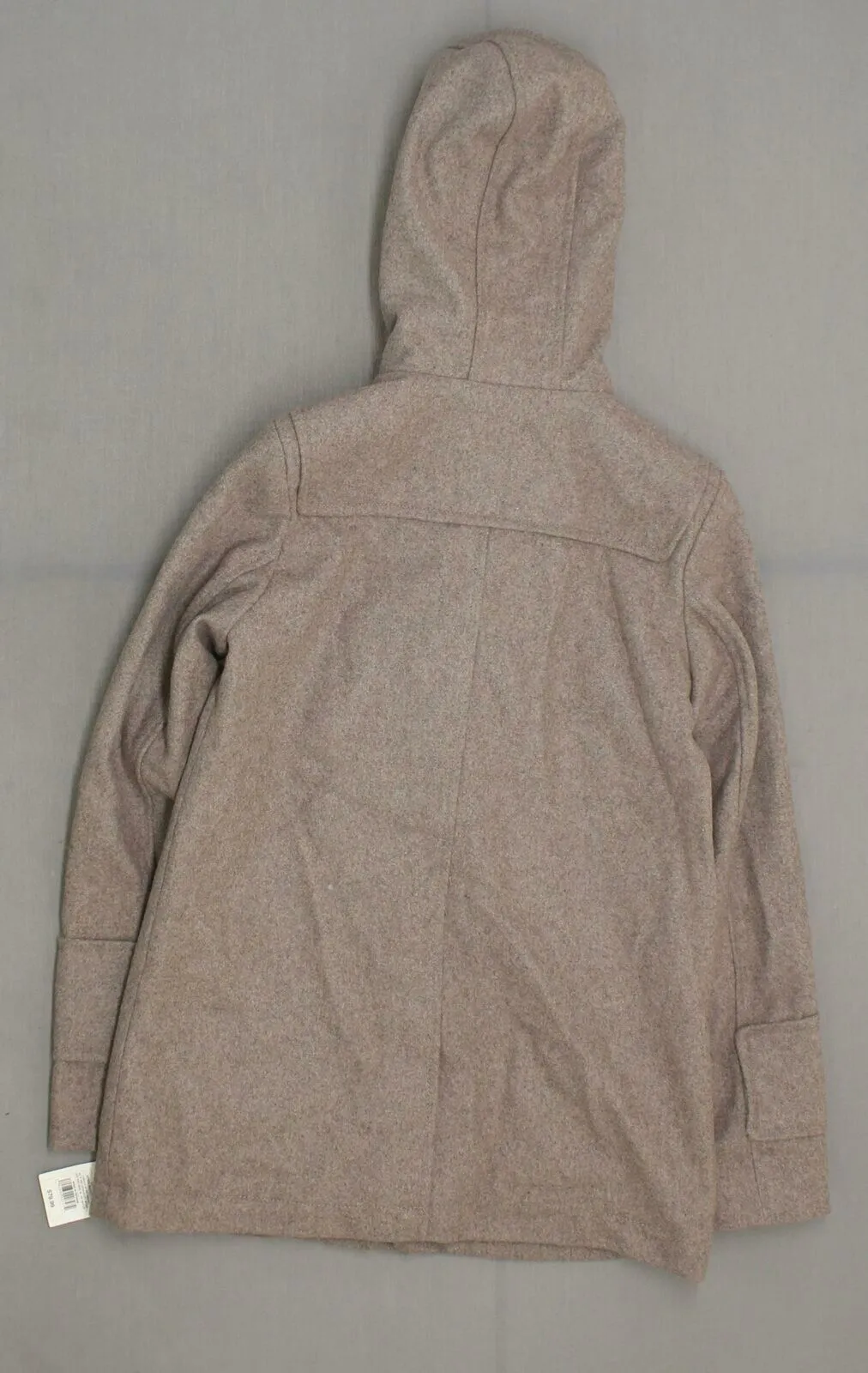 A New Day Women's Wool Toggle Coat with Fur Hood Oatmeal Small