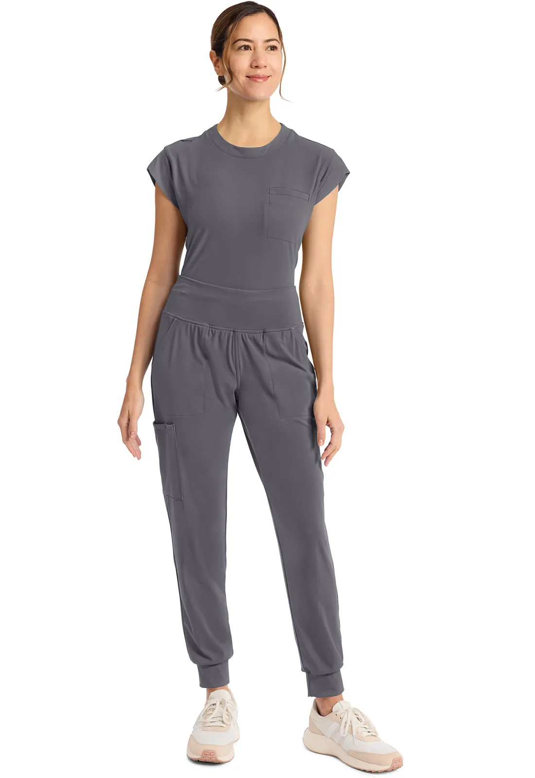 Achieve CK033 Women's 5-Pocket Jogger Pants Pewter