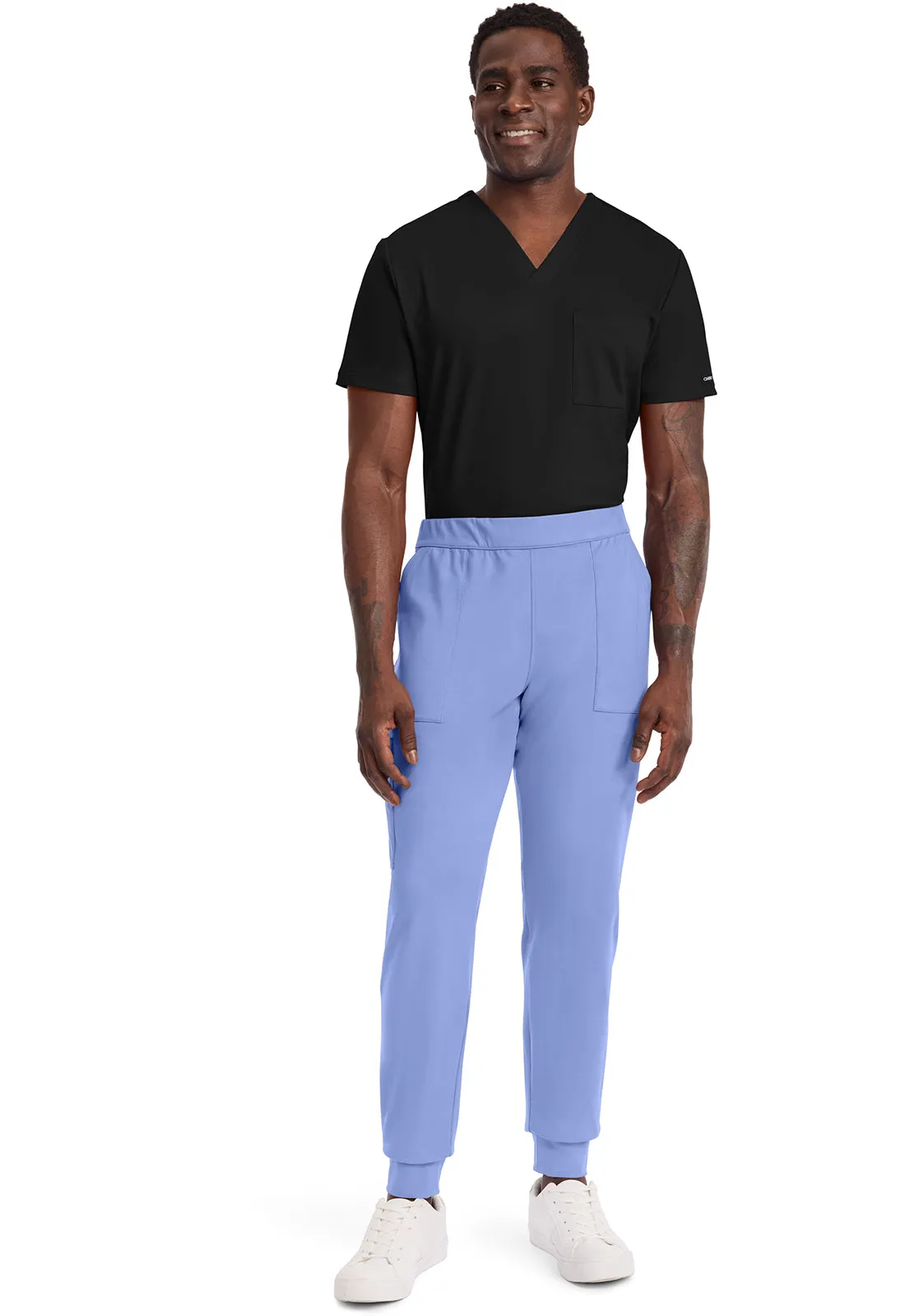 Achieve CK034 Men's 5-Pocket Jogger Pants Ciel